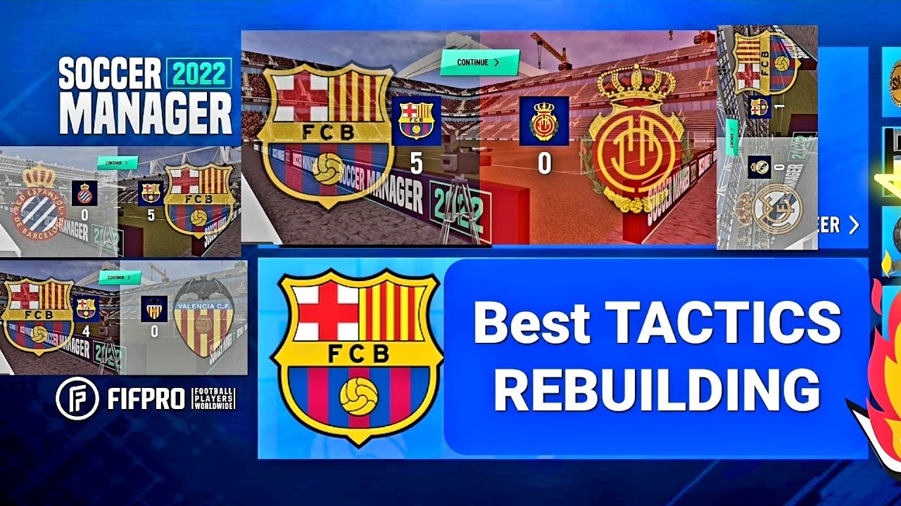 SM22 Best TACTICS to Use FC Barcelona TACTICS REBUILDING 3 5