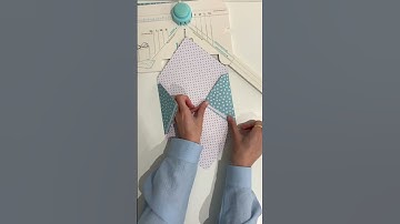 Envelope making💙 #asmr #card #papercraft #envelope #bts #floral #flower #daisy #blue #diy #shorts