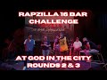 Rapzilla 16 Bar Challenge Round 2 & Finale at Esperanza's God in the City