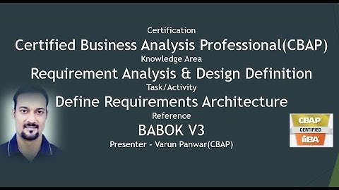 Define Requirements Architecture BA Exam Tutorial