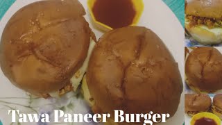 Tawa paneer burger | veg burger recipe,Burger recipe,indian twist burger recipe,easy to make