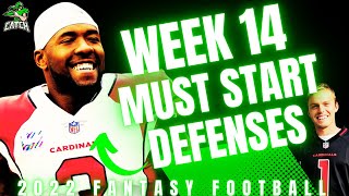 Week 14 MUST START Defenses-2022 Fantasy Football