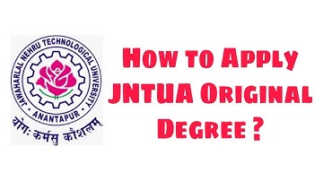 How to Apply JNTUA Original Degree | Jntua OD | OD Status