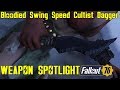 Fallout 76: Weapon Spotlights: Bloodied Swing Speed Cultist Blade