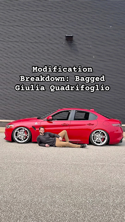 Bagged QV Mod Breakdown #caredit #automobile #alfaromeo #cartok #alfa #giulia #quadrifoglio #cars