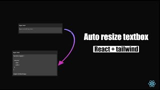 How to Auto Resize Textarea using react & tailwindcss