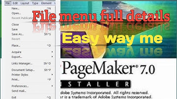 File menu in pagemaker ||PAGEMAKER 7.0||@cuteshristi