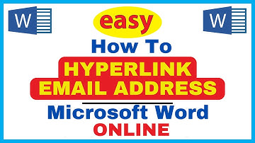 How To Hyperlink An Email Address  In Microsoft Word (Web Version) Step-by-Step Tutorial