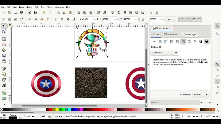 Inkscape-turning a picture into a pattern to use in fill