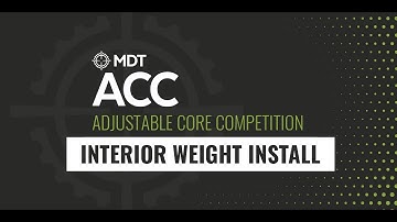 How to install interior weights on the MDT ACC Chassis System.