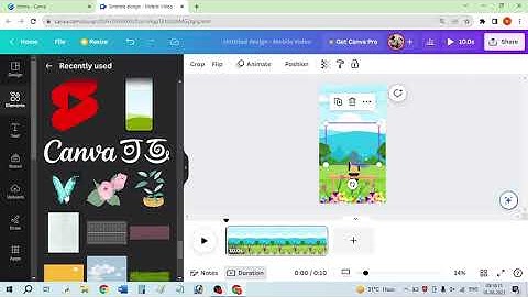 Flower animations / Garden scene / animation created in canva