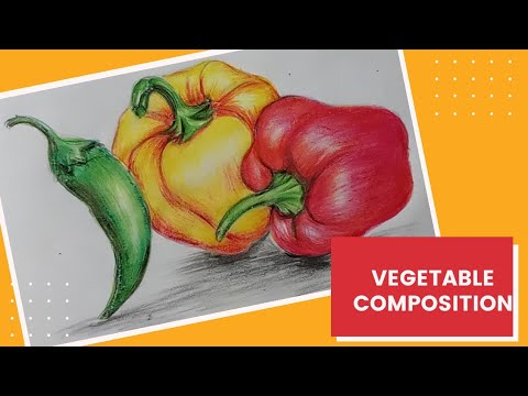 Pencil Colors Sketch Of Fruits | DesiPainters.com