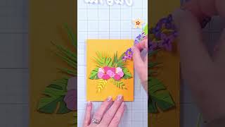 Tropical Blooms Cardmaking Tutorial | June Large Die Club by Spellbinders 🌺