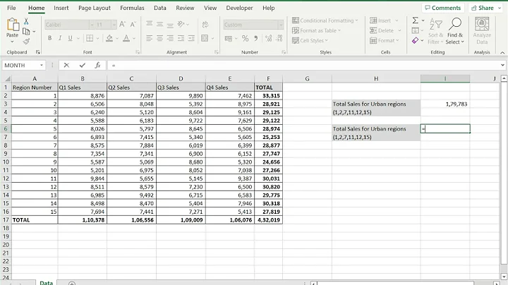 How to sum random cells in Excel