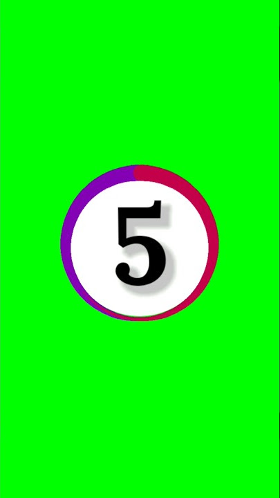 5 seconds timer with sound effects green screen countdown #shorts #greenscreen