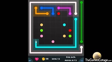 Flow Game Level - 886 [10x10] Jumbo Pack Connect the Dots