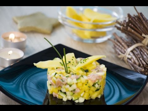 Recette Du Tartare De Saumon A La Mangue Youtube