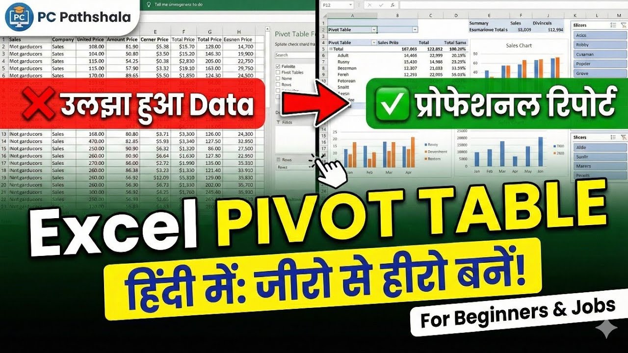 Excel Pivot Table Tutorial in Hindi: Complete Guide for Beginners - YouTube