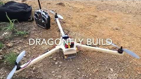 TriCopter "Dragonfly V1.0" building stage video, home made