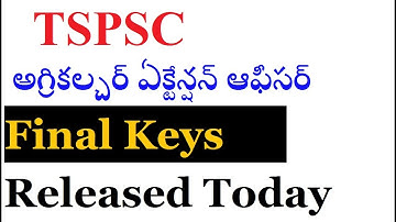 AGRICULTURE EXTENTION Officer Exam FINAL Keys relased today  must Watch now by SRINIVAS Mech