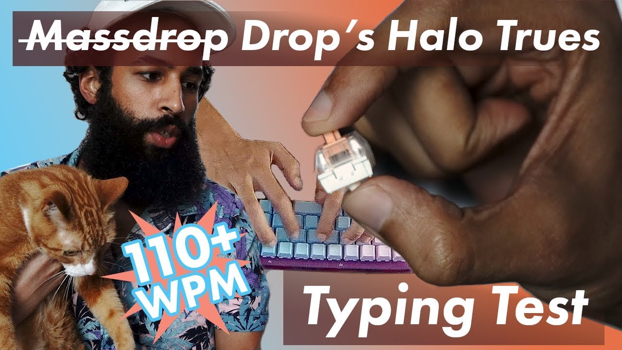 Massdrop Halo Trues Switch Typing Test and Sound on a 40% Keyboard