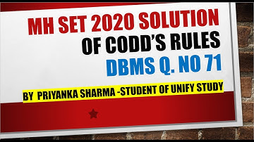 MH SET 2020 Ans Key || MH SET 2020 CS Question no 71 || Codd