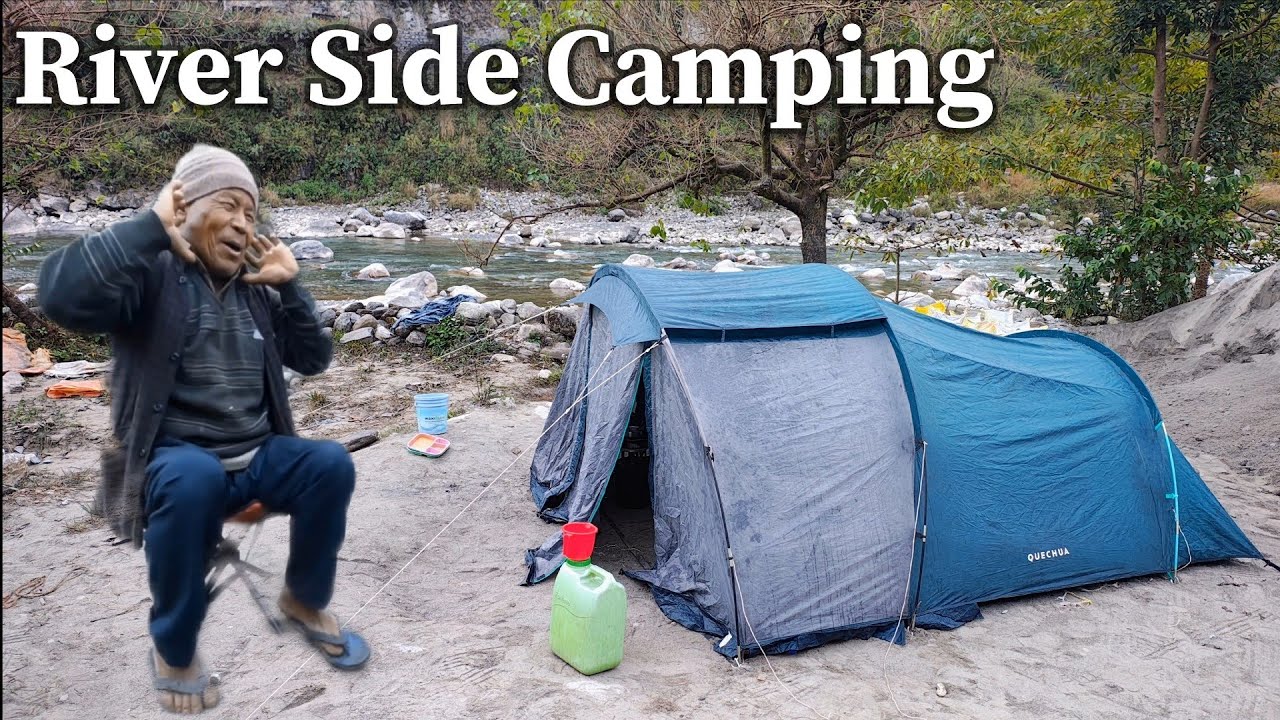 कपाने वाली ठंड में कैंपिंग | River Side Camping | #camping #winter #river 
