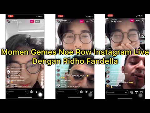 VIRAL - Momen Gemes Noe Row Instagram Live Dengan Ridho Fandella