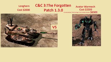 C&C 3: The Forgotten 1.3.0 patch: Longhorn versus Avatar Warmech