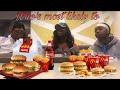 WHO’S MOST LIKELY TO? | MCDONALD’S MUKBANG 😂