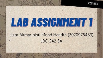LAB ASSIGNMENT 1 - FIN 534 (JBC2423A)