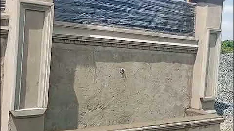 Fence wall design ongoing building in ghana