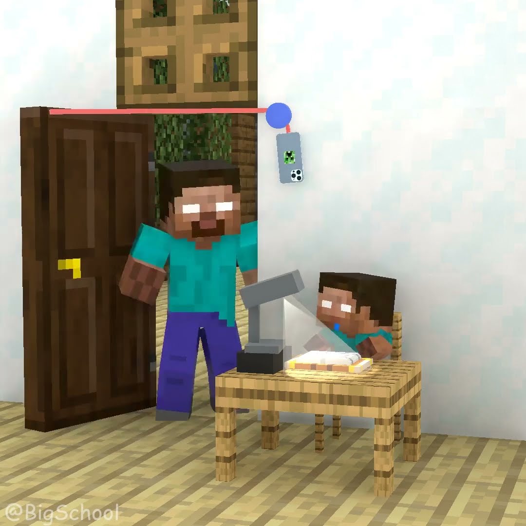 Herobrine deceived his dad to watch the phone and the ending! ?