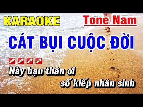 Nhạc Karaoke Cát Bụi Cuộc Đời - Cát Bụi Cuộc Đời Karaoke Nhạc Sống Tone Nam | Hoài Phong Organ