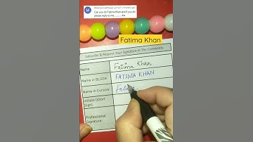 Fatima Khan Signature💯#reels #trending #ytshorts #shortsfeed