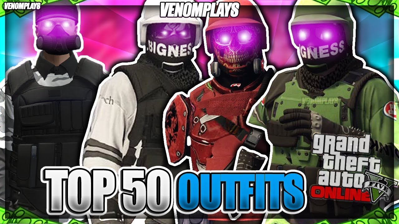 TOP 50 Easy Modded Outfits GTA 5 ONLINE Using Clothing Glitches 1.50 ...
