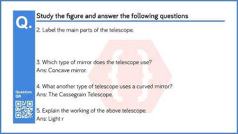 Study the figure and answer the following questions | Observing Space : Telescopes | 9th
