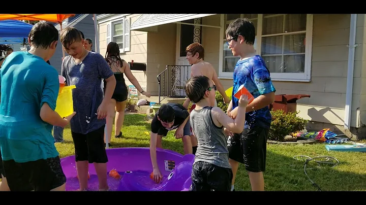 Billy's 12 Birthday Water Balloon fight.
