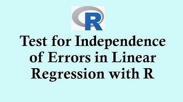 Statistics using R programming -  Test for Independence of Errors in Linear Regression with R