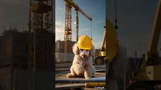 “Builder Poodle A Hardworking Morning on the Construction Site” #shorts #aianimation #ai #funnydogs