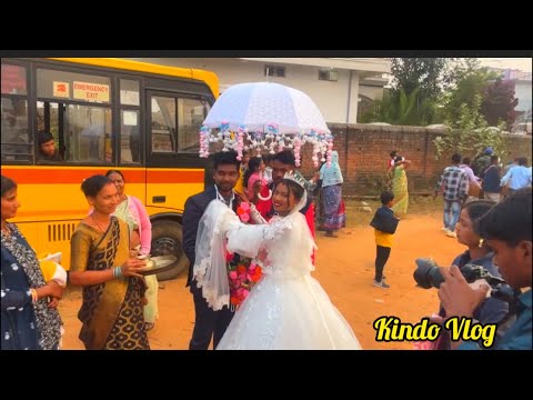 Jyoti weds Jeewan , Adivasi Christian Marriage, Baraat Dance gana