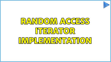 Random Access Iterator Implementation