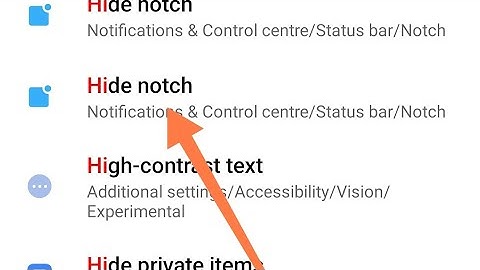 Hide notch settings How to check Hide notch in redmi note 7