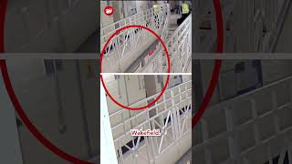 CCTV shows Ian Watkins shortly after he was attacked inside his high-security cell at HMP Wakefield
