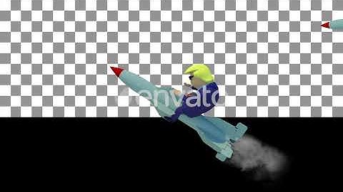 3D Trump Rocket Flying | Motion Graphics - Envato elements
