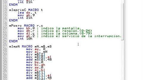 Vídeo #15: MACRO para imprimir numero menor 255.