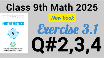 9th class math new book 2025 exercise 3.1 Q.2,3,4 || PCTB || Sets and functions