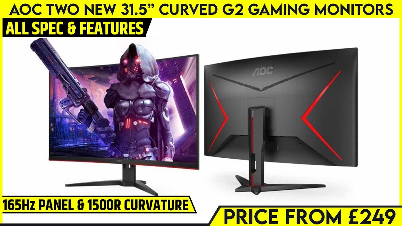 Aoc Two New 31 5 Curved G2 Cq32g2se And C32g2ae Gaming Monitors Launched All Spec Features Youtube