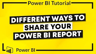 Power BI Tutorial Different Ways to Share your Power BI Report 10