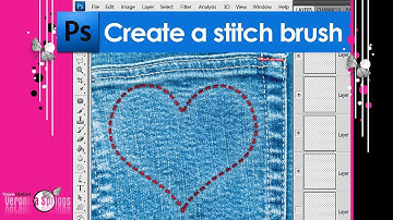 Digital Scrapbooking Tutorial - How To Create A Stitch Brush Video Tutorial